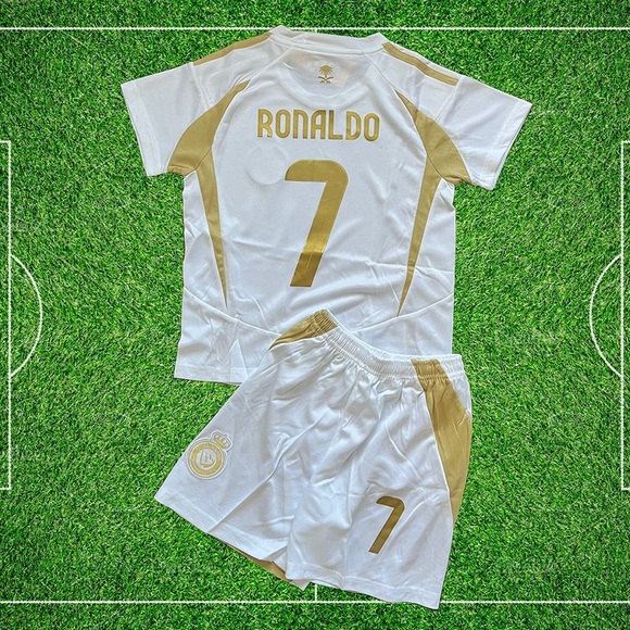 Other - Ronaldo Al nasr gold  kids jersey shorts set lots of sizes
